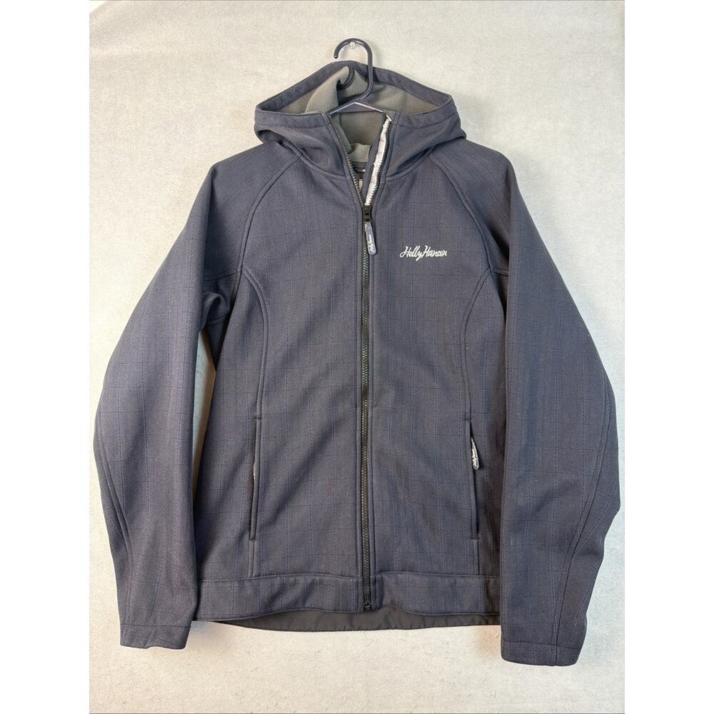 Helly Hansen‎ Jacket Softshell Workwear Full Zip Black Womens L Spring Pockets